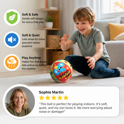 Soft & Safe Silent Indoor Play Ball for Kids