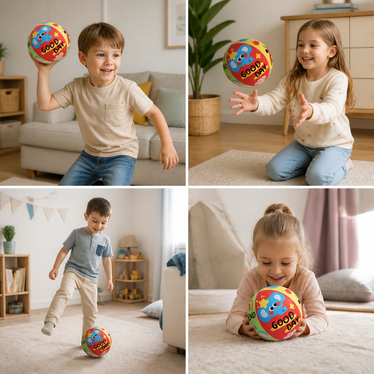 Soft & Safe Silent Indoor Play Ball for Kids