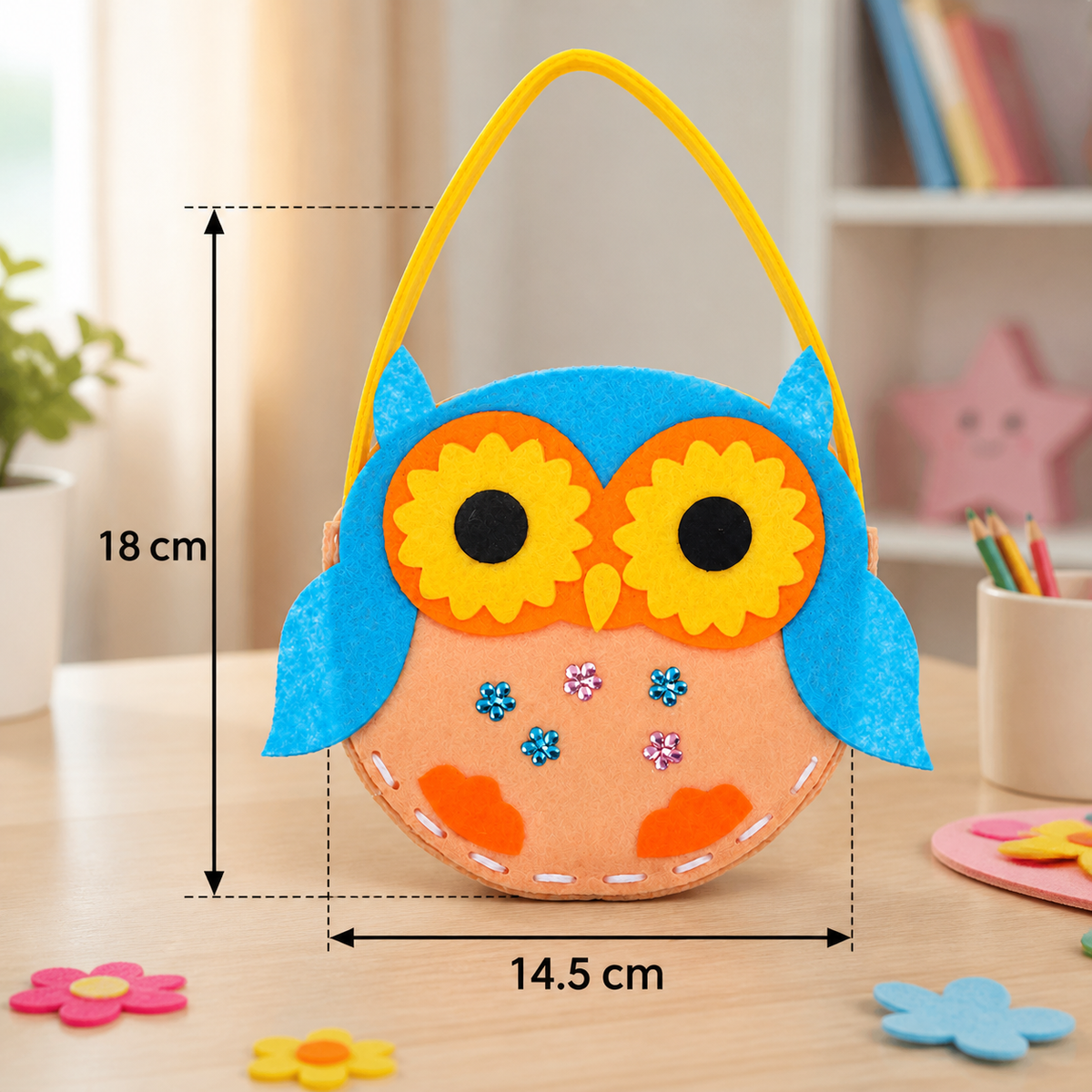 DIY Cute Felt Handbag Sewing Craft Kit for Kids