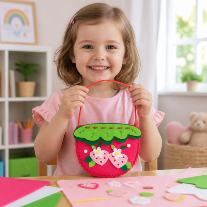 DIY Cute Felt Handbag Sewing Craft Kit for Kids