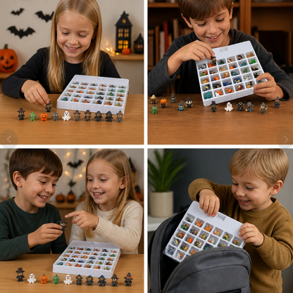 Halloween Countdown Calendar with Surprise Horror Mini Figures & Charms