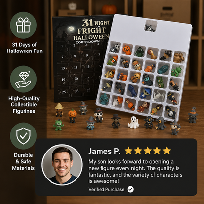 Halloween Countdown Calendar with Surprise Horror Mini Figures & Charms