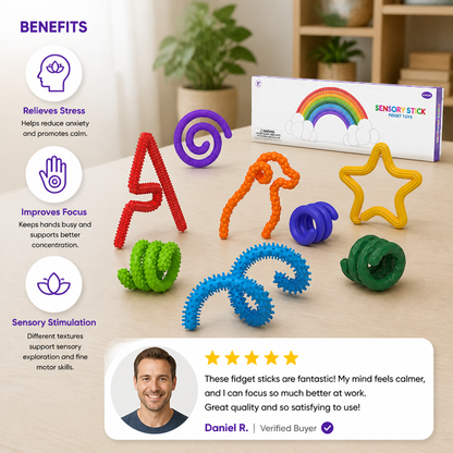 Sensory Fidget Sticks – Soothing Twisty Toys for Stress Relief