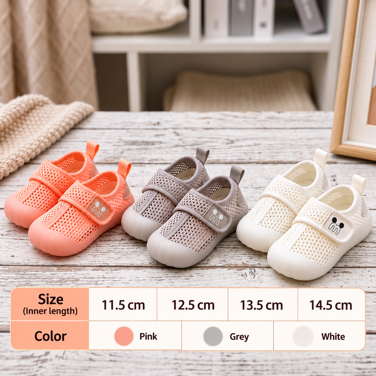 Comfortable Baby Shoes with Soft, Non-Slip Soles