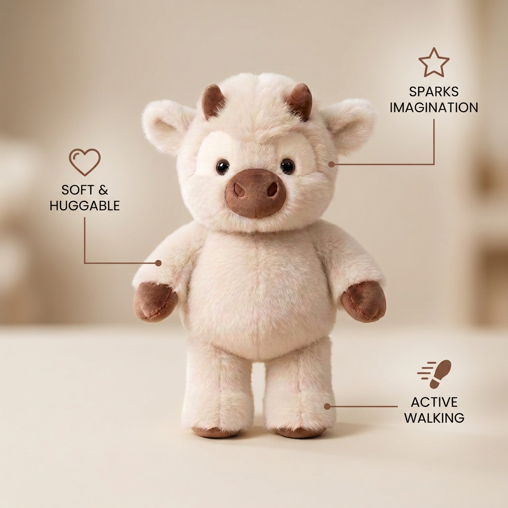 Running Calf Plush Toy – Soft Cartoon Stuffed Animal & Soothing Companion for Kids