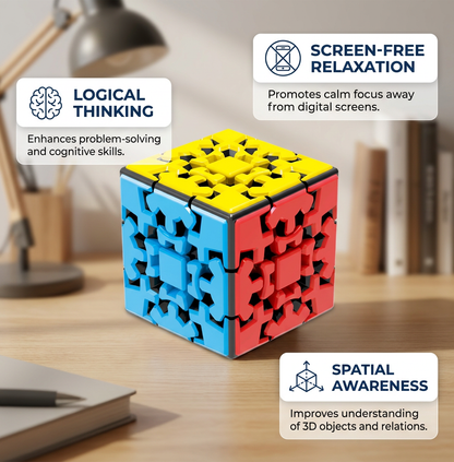 Gear Magic Cube 3×3×3 – Mechanical Puzzle Game