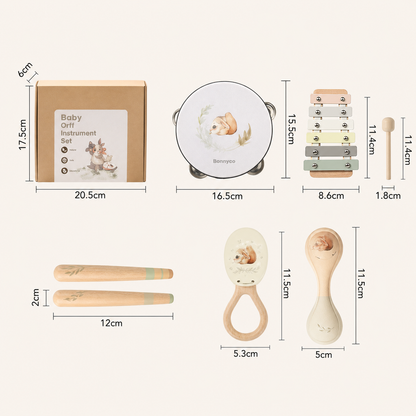 Montessori Wooden Musical Instruments Set for Babies – Sensory Learning Toy