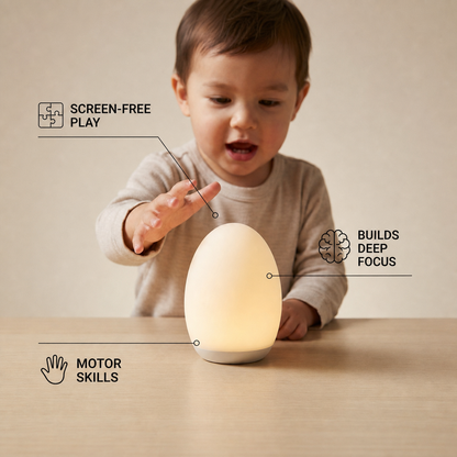 Egg-Shaped Silicone Night Light – Touch Control
