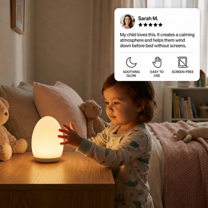 Egg-Shaped Silicone Night Light – Touch Control