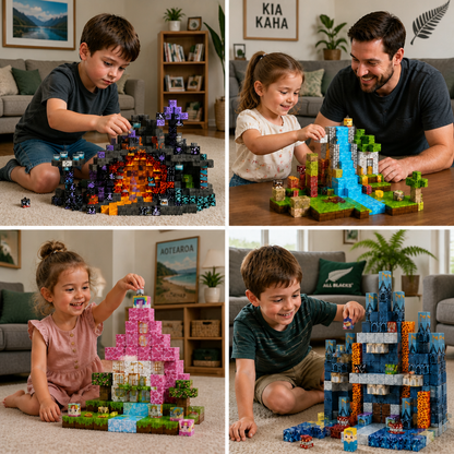 100-Piece Magnetic Building Cube Set – Montessori STEM Construction Toy for Kids