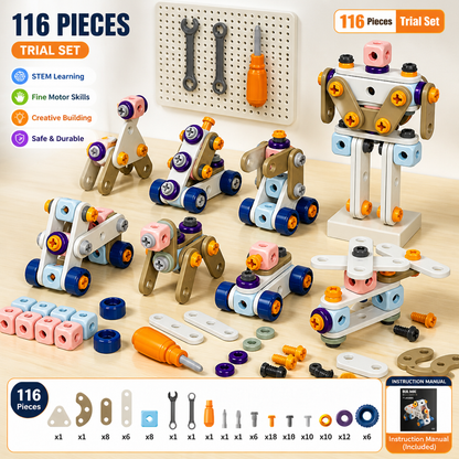 Kids’ DIY Tool Kit with Electric Drill – STEM Building Playset