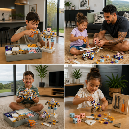 Kids’ DIY Tool Kit with Electric Drill – STEM Building Playset