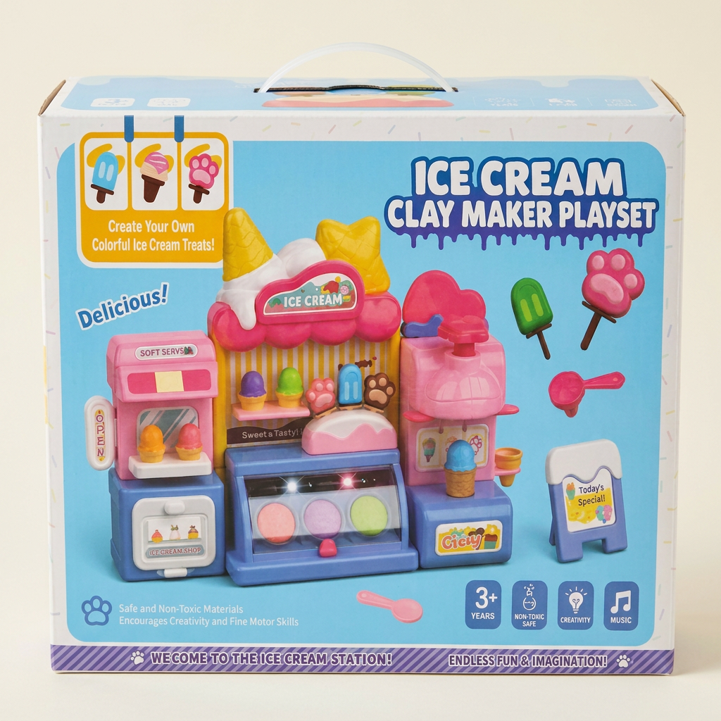 DIY Ice Cream Clay Maker Playset