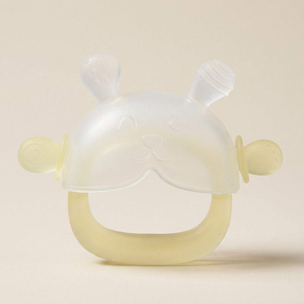 Bunny Baby Teething Mitten – Soft BPA-Free Silicone Gum Soother with Anti-Drop Wristband (3–18 Months)
