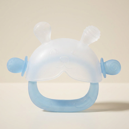 Bunny Baby Teething Mitten – Soft BPA-Free Silicone Gum Soother with Anti-Drop Wristband (3–18 Months)