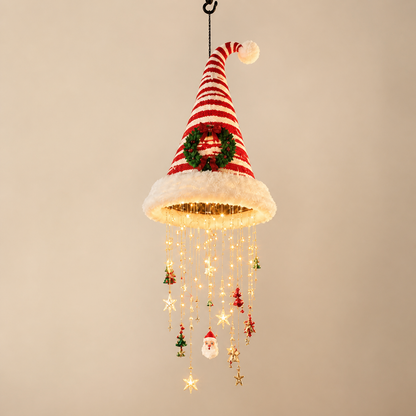 Christmas Santa Hat Lights with LED String Decorations