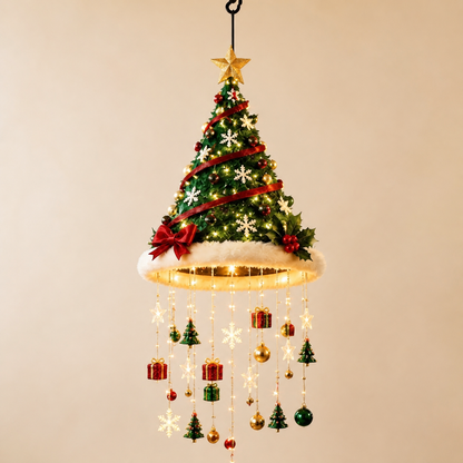 Christmas Santa Hat Lights with LED String Decorations