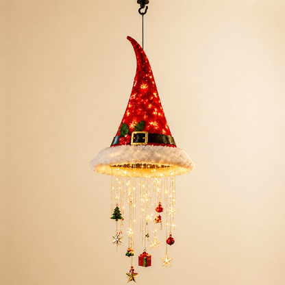 Christmas Santa Hat Lights with LED String Decorations