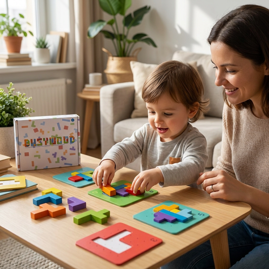 Wooden  Shape Matching Puzzle Family Game