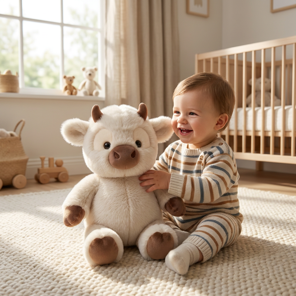 Running Calf Plush Toy – Soft Cartoon Stuffed Animal & Soothing Companion for Kids