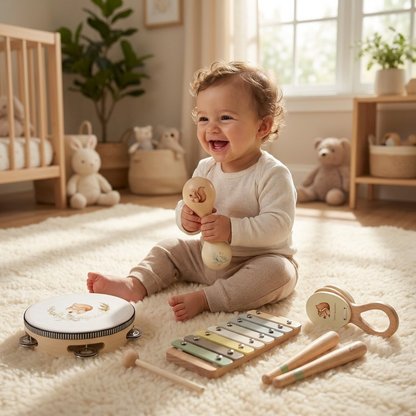 Montessori Wooden Musical Instruments Set for Babies – Sensory Learning Toy