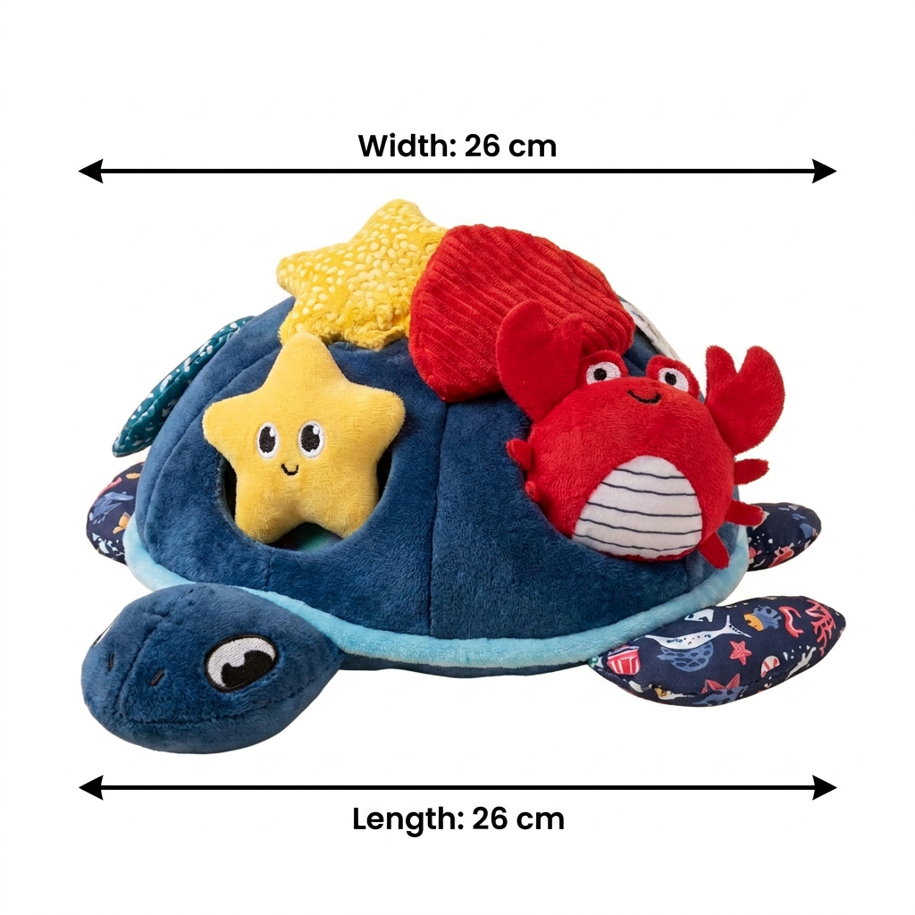 Montessori Turtle Activity Toy – Soft Sensory Play for Kids