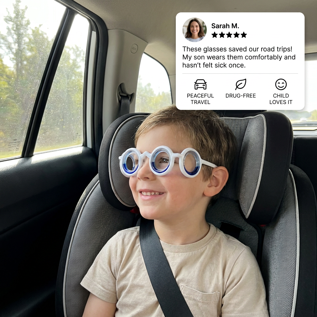 Kids Motion Sickness Glasses – Ultra-Light Relief for Travel Nausea