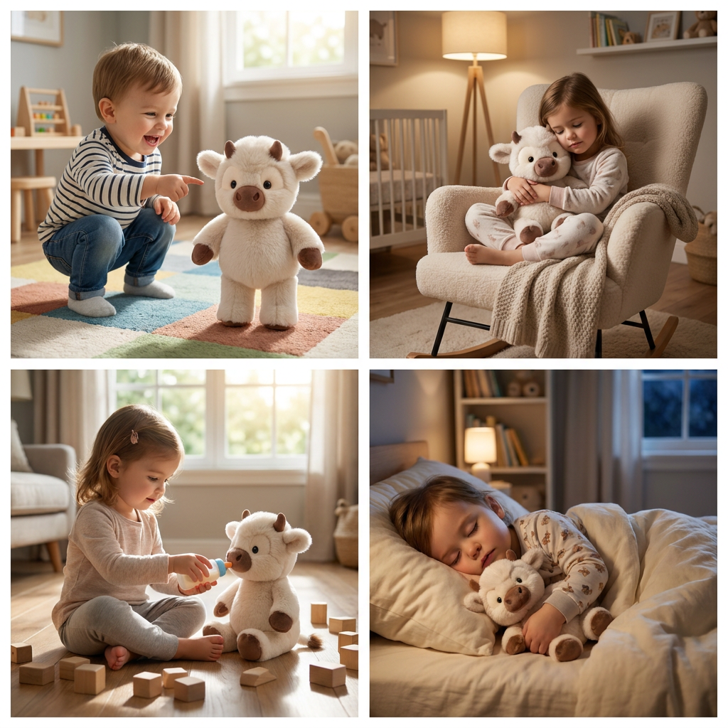Running Calf Plush Toy – Soft Cartoon Stuffed Animal & Soothing Companion for Kids