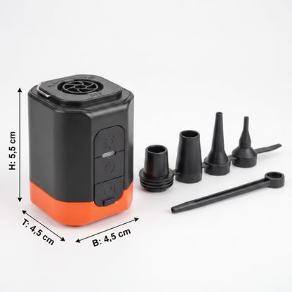 Portable Mini Air Pump with LED Light – Fast Inflate & Deflate