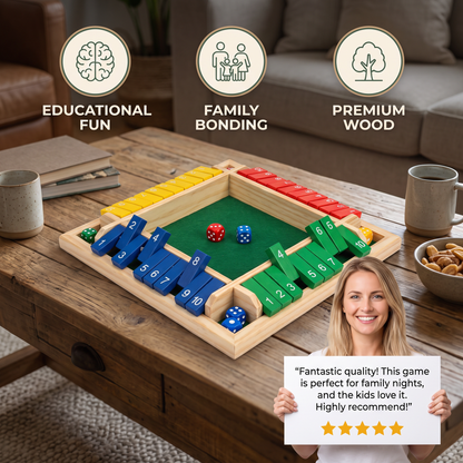 ShutTheBox Family Game 4 Player Set