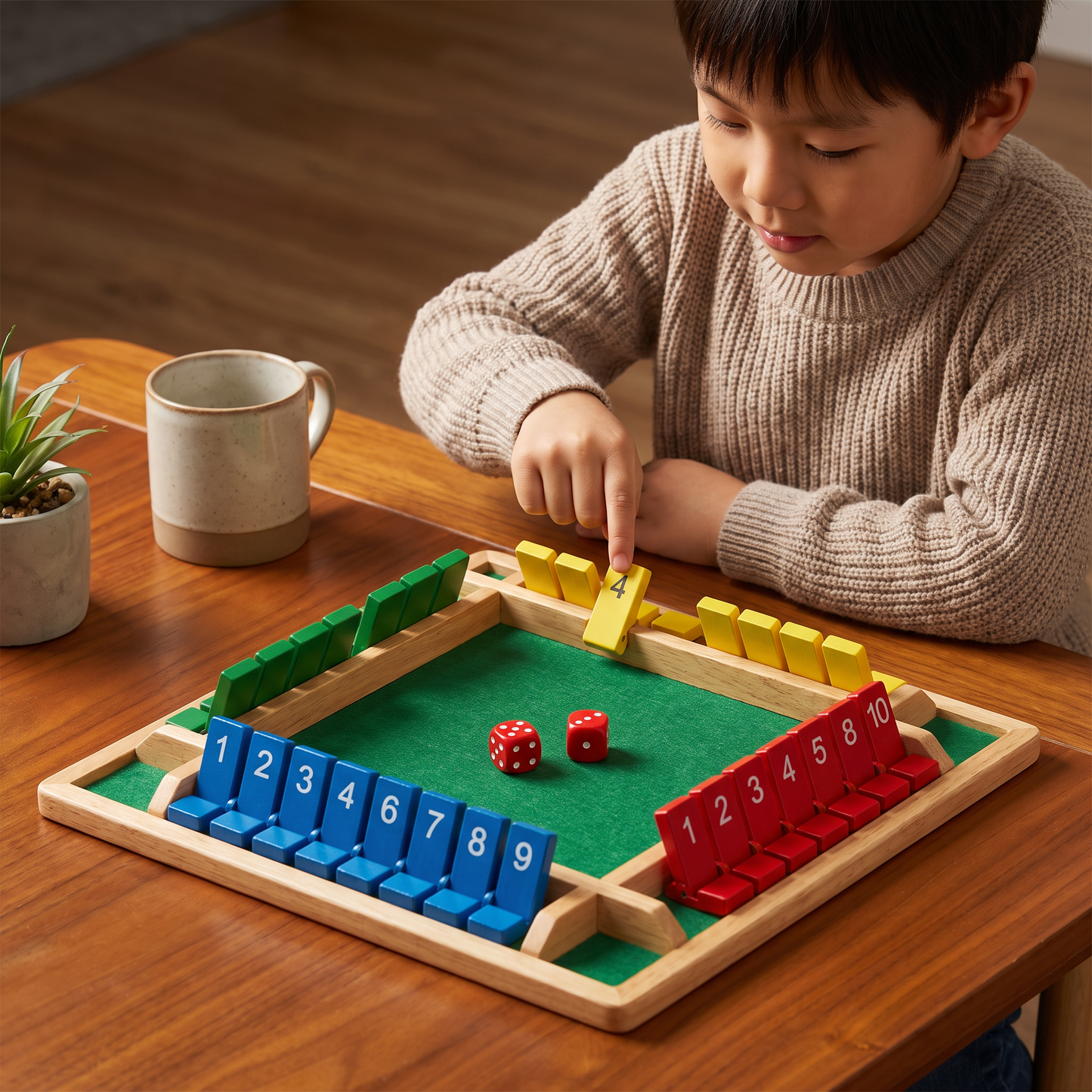 ShutTheBox Family Game 4 Player Set