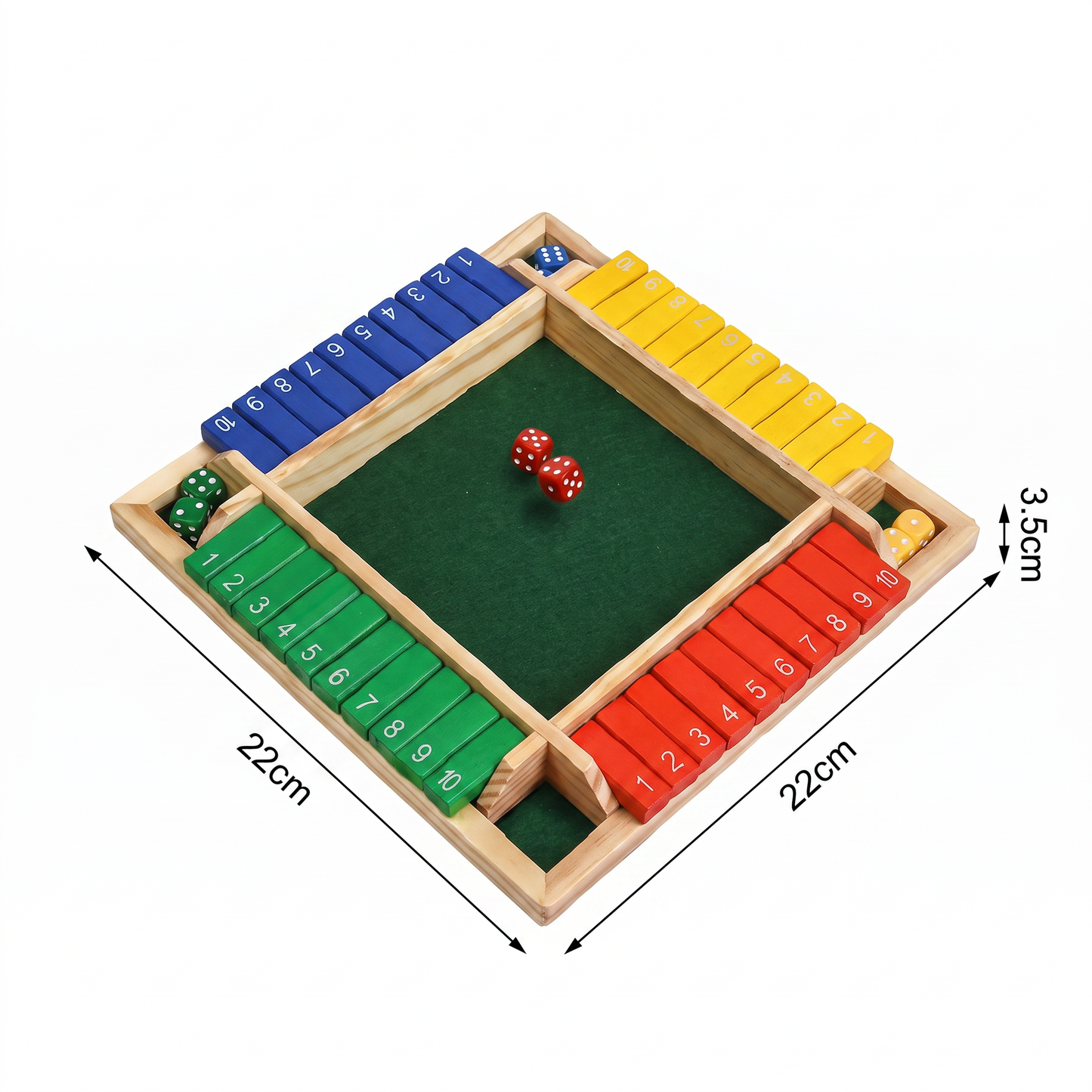 ShutTheBox Family Game 4 Player Set