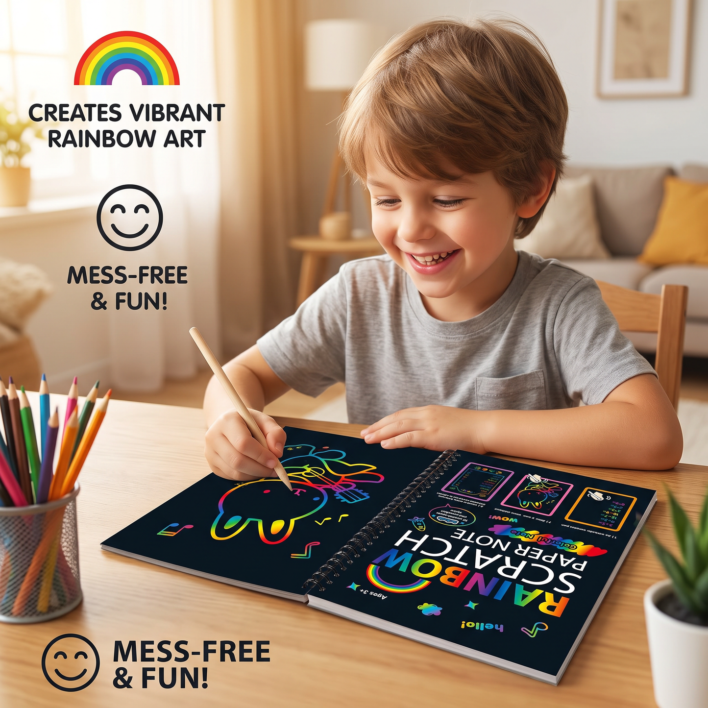 Magical Rainbow Scratch Paper