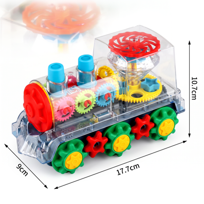 Dancing and glowing music Steam locomotive