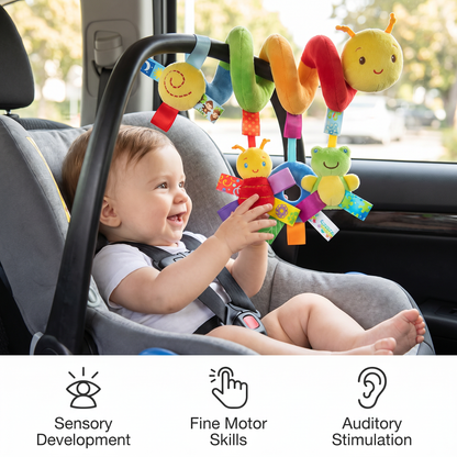 3in1 caterpillar rattle toy for home and on the go