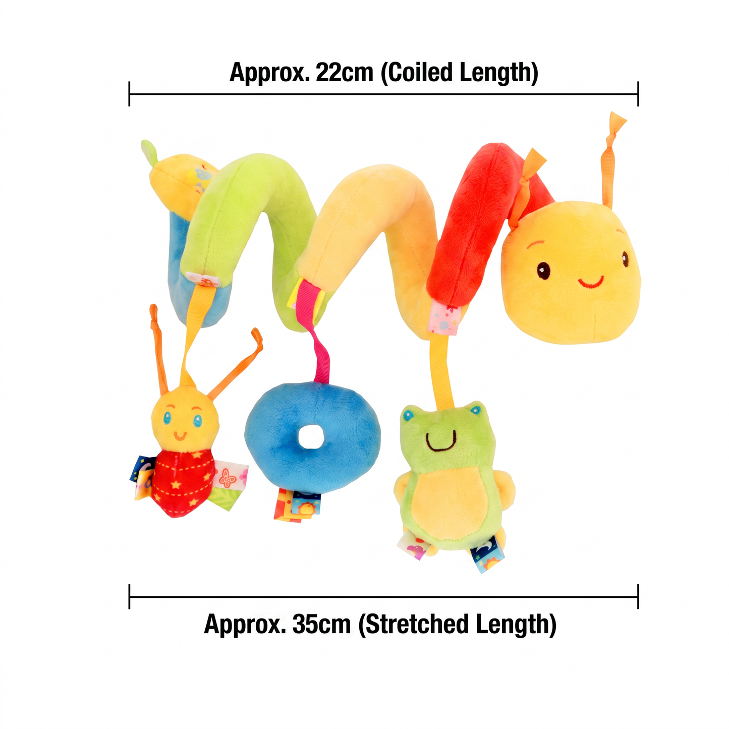 3in1 caterpillar rattle toy for home and on the go