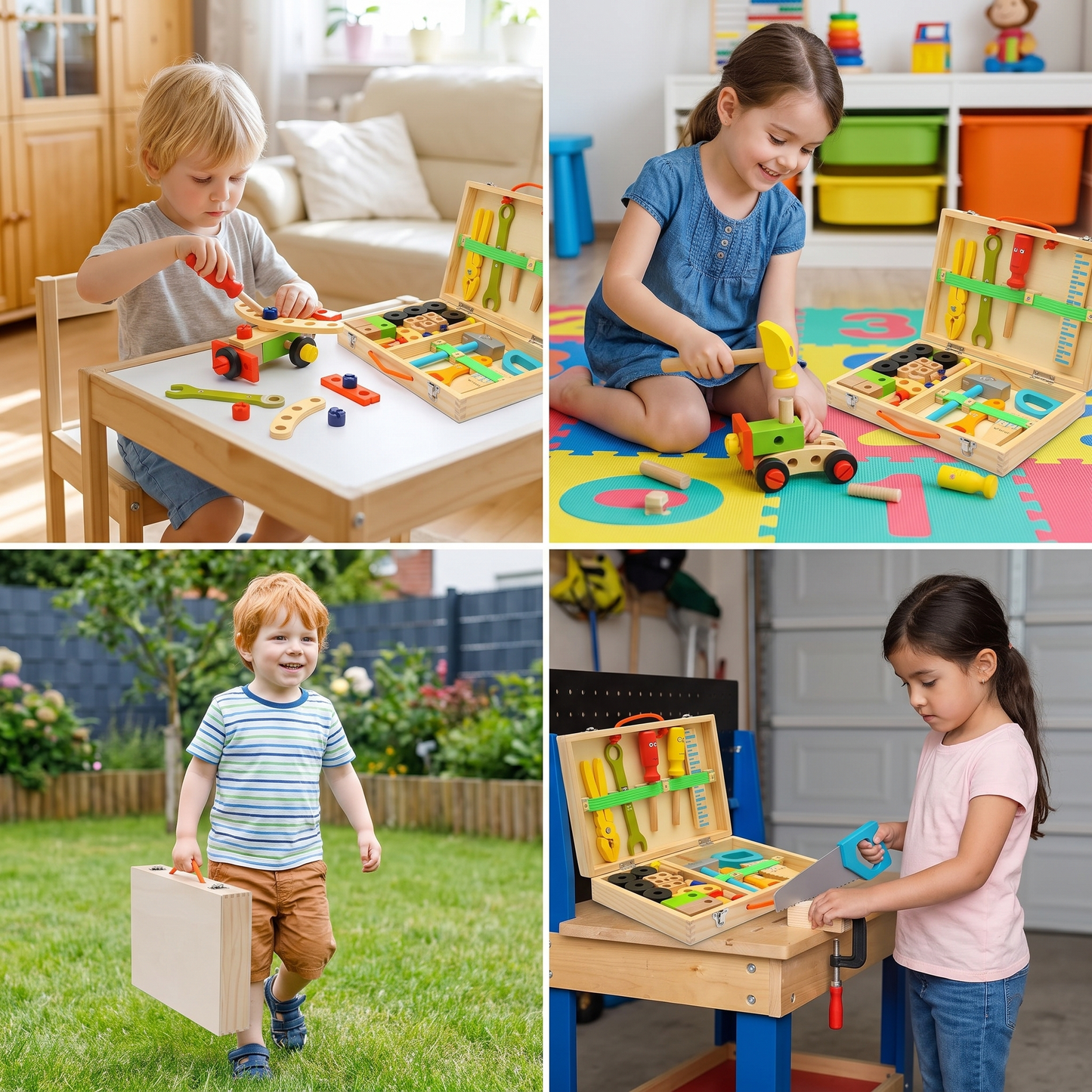 WoodyBox - Montessori Wooden Toolbox