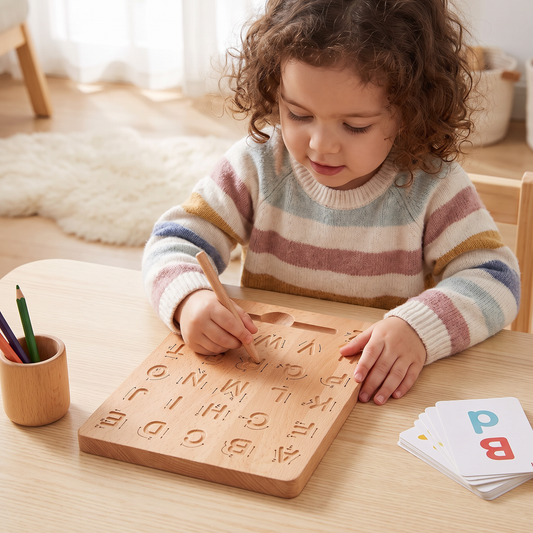 Wooden Letter Board for Learning to Write