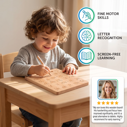 Wooden Letter Board for Learning to Write