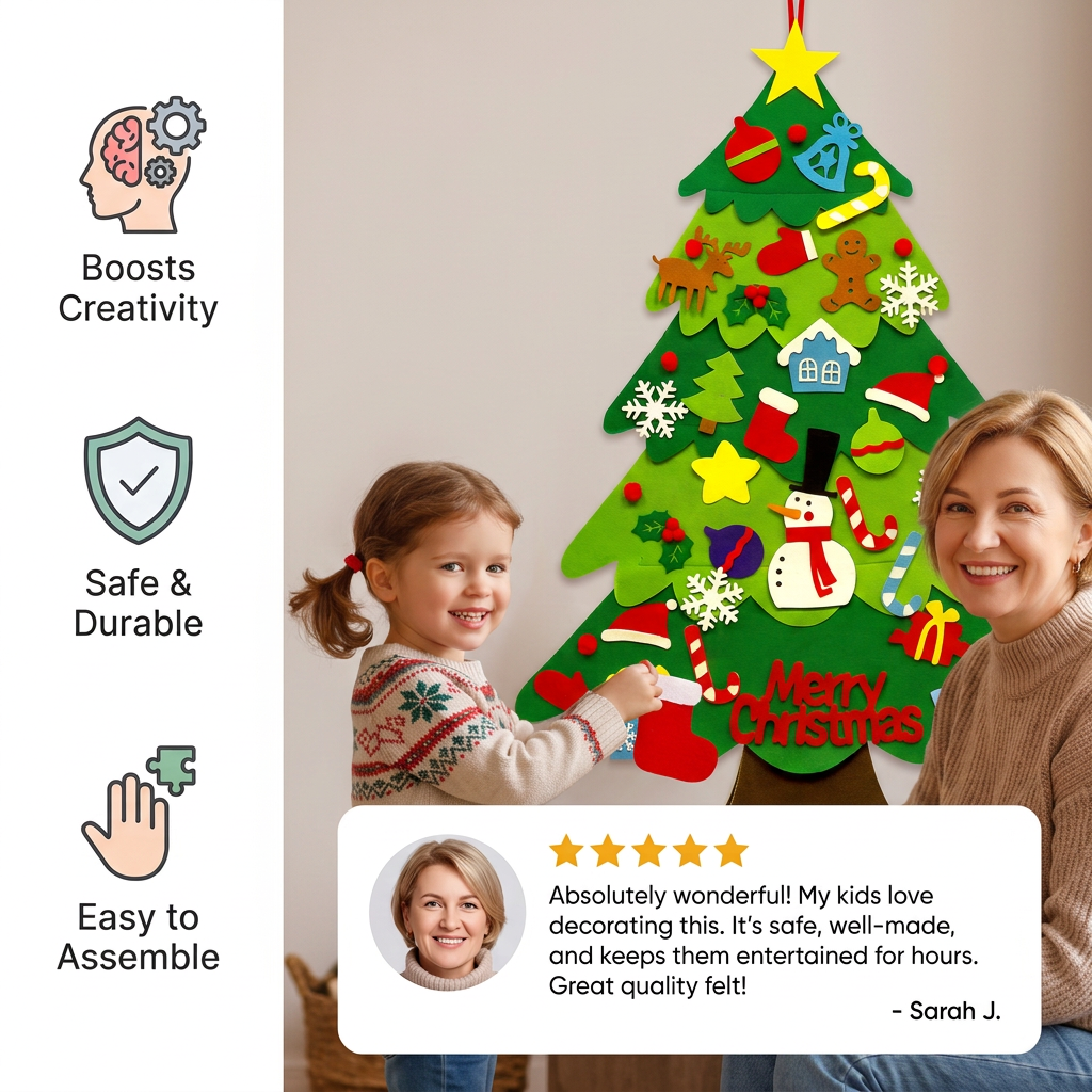 Montessori Felt Christmas Tree