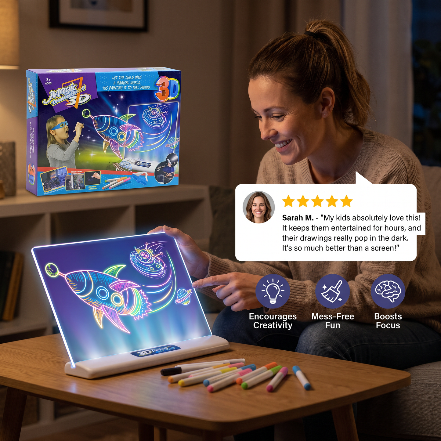 Glow Art Drawing Board