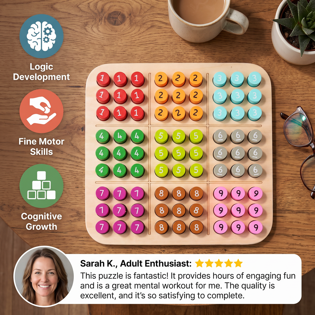 3D wooden sudoku - hours of fun and development