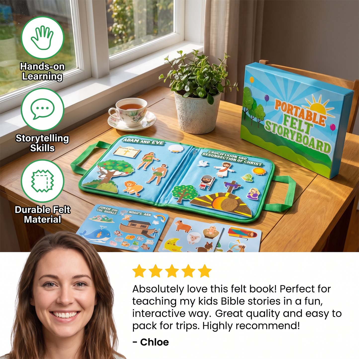 Montessori Bible Stories Felt Book