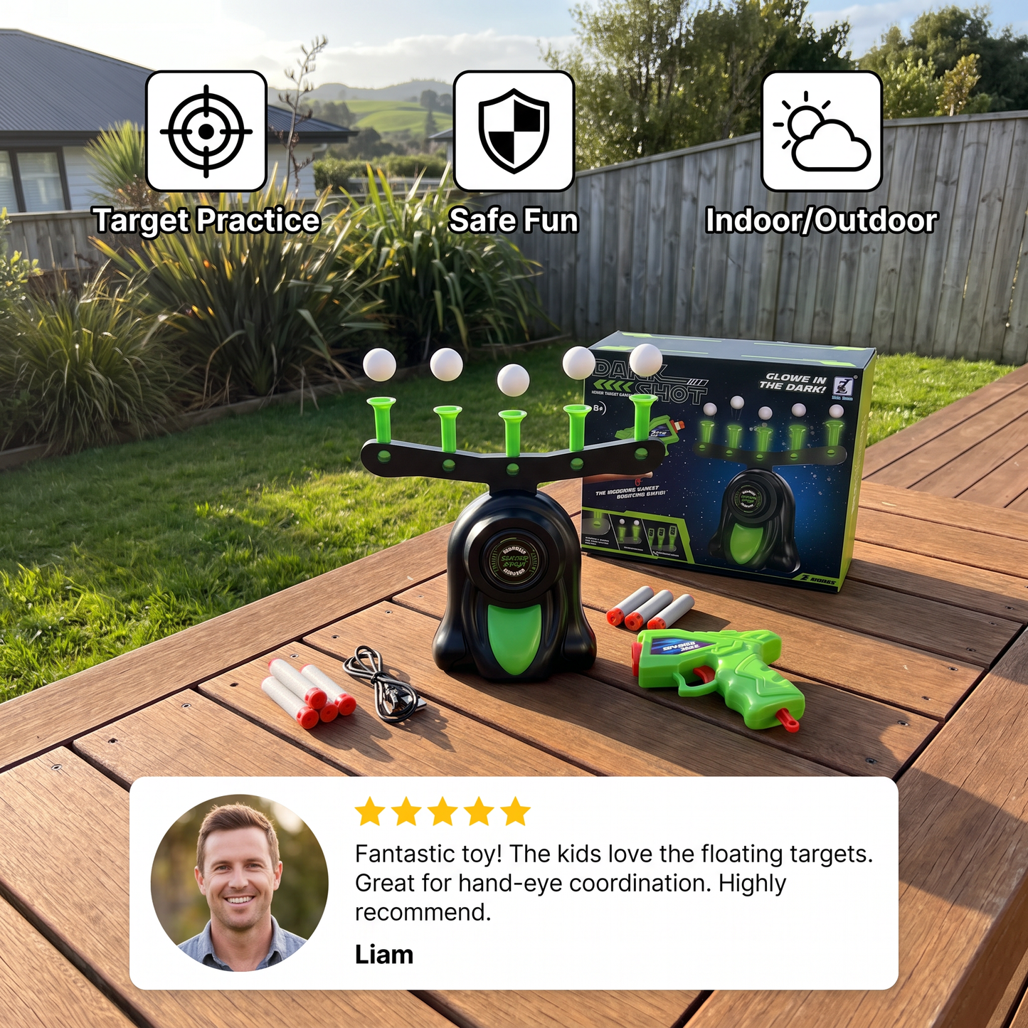 Floating balls - target shooting toy