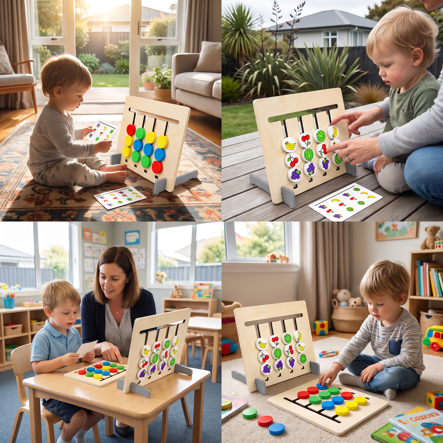 Wooden Montessori Sorting Puzzle - Develop Logical Thinking for Kids