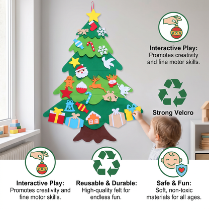 ChristmasFelt - Montessori 3D Felt Christmas Tree