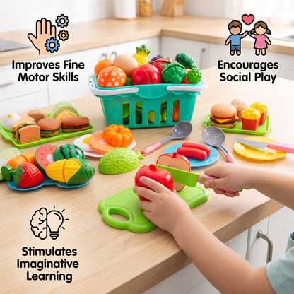Cuttable Fruits and Vegetables Play Set
