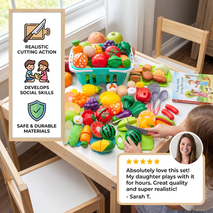 Cuttable Fruits and Vegetables Play Set