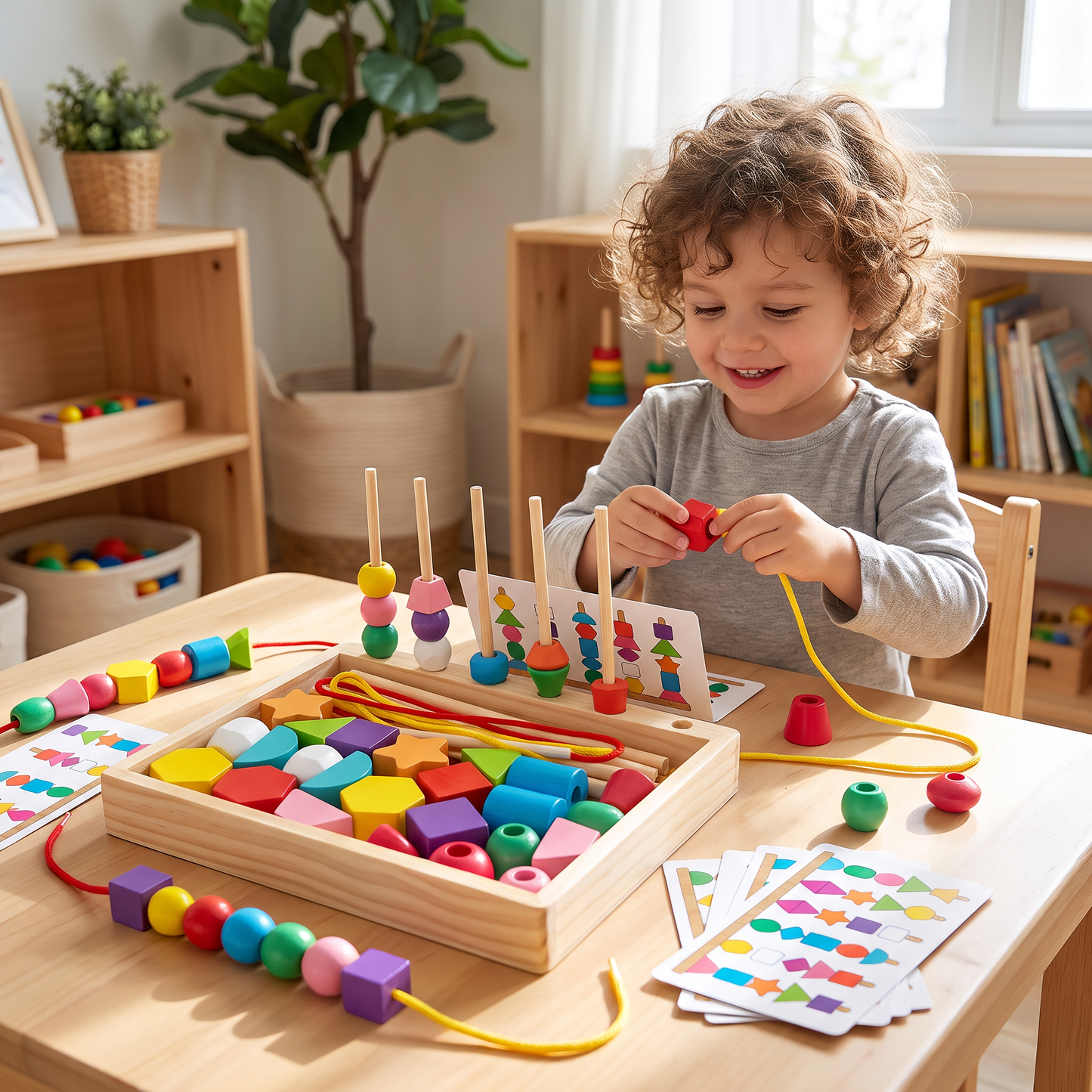 Montessori Shapes and Colors Game