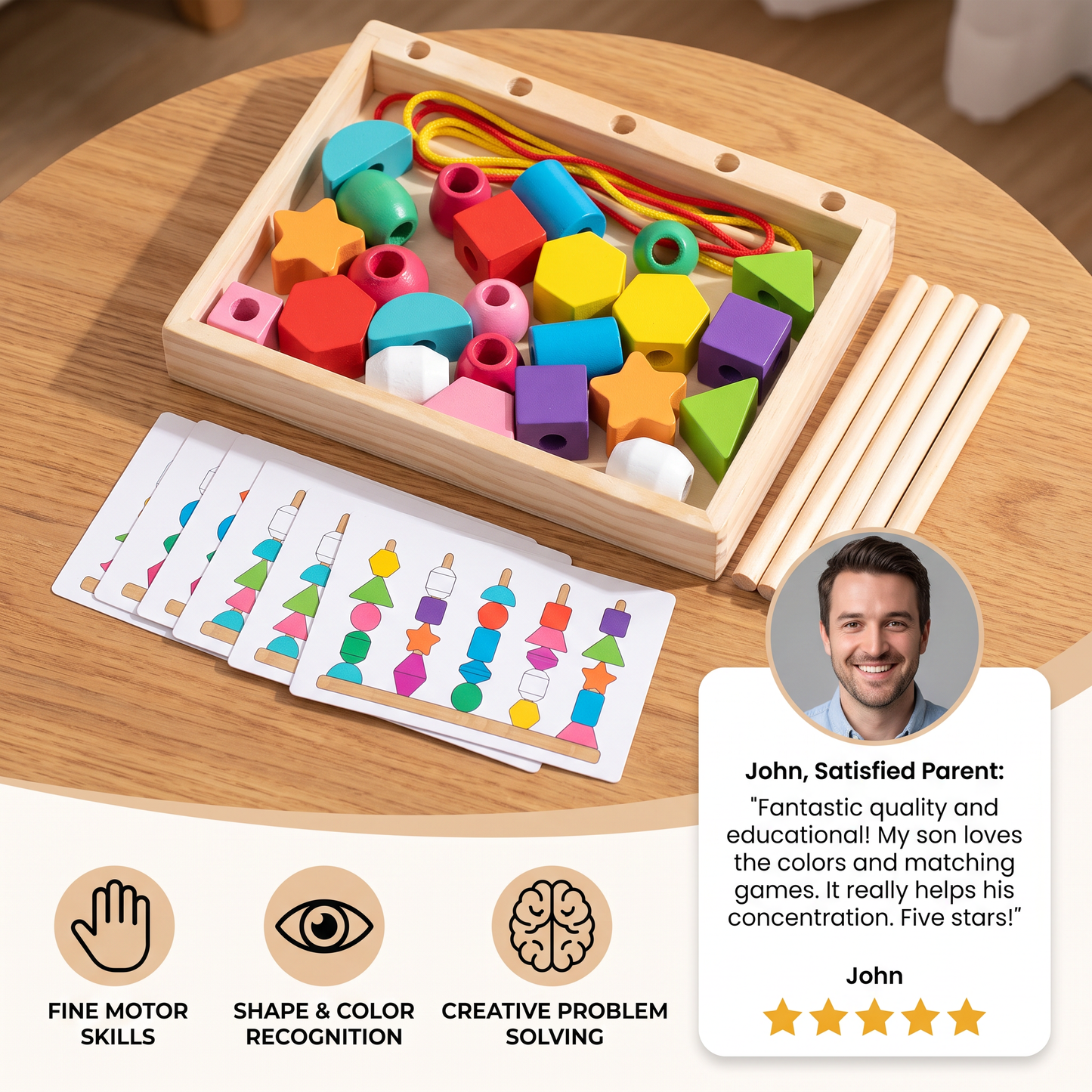 Montessori Shapes and Colors Game